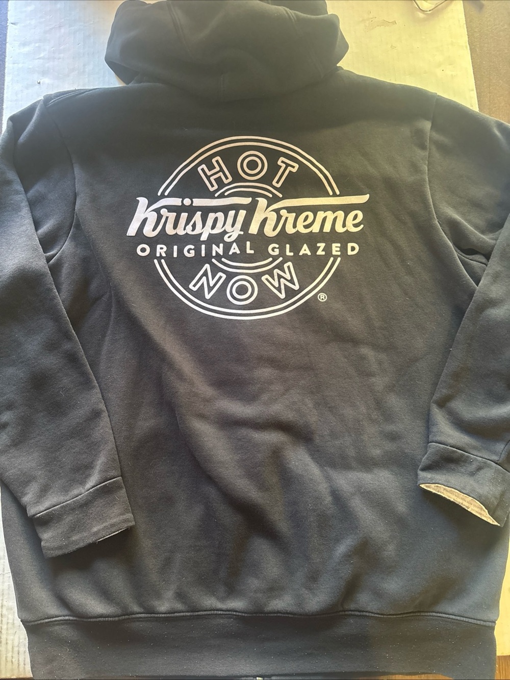 Krispy Kreme Men's Black Logo Pullover Hoodie Sweatshirt